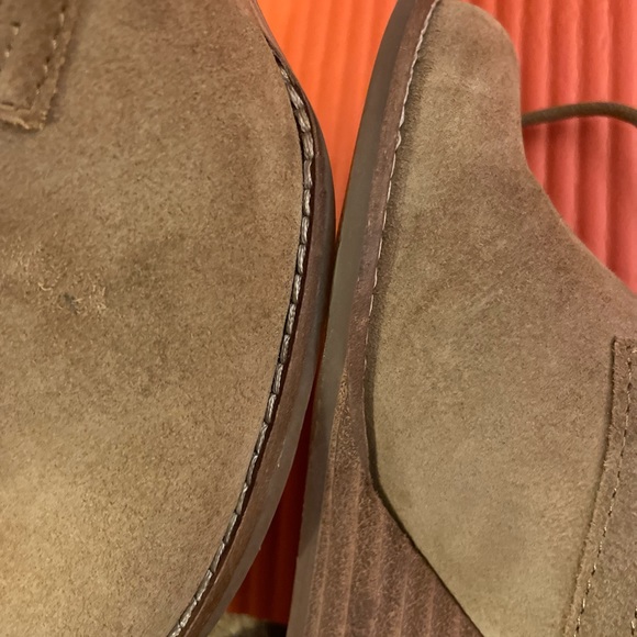 Lucky Brand Suede bootie lace-up wedge in camel size 7.5 BRAND NEW - Picture 7 of 11